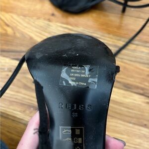 Reiss Black Strappy Heels